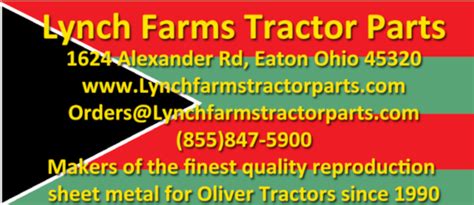 lynch farms oliver sheet metal|lynch farms tractor parts.